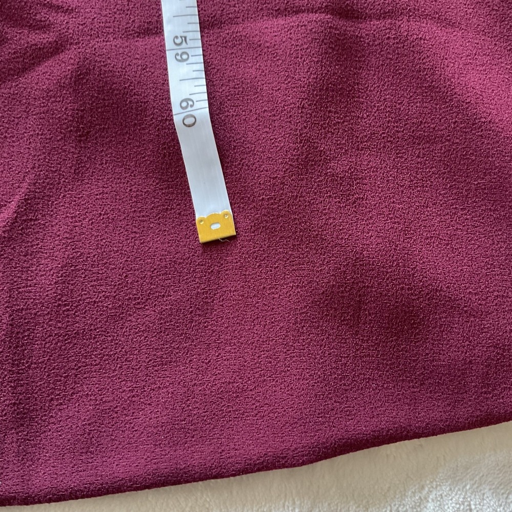 Dress The Population Iris Slit Crepe Gown Side Slit Burgundy LARGE NWT - Picture 14 of 14